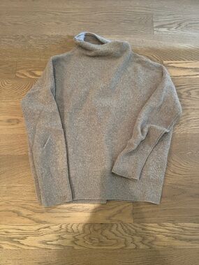 Vince Women's Taupe Crew Turtleneck Sweater